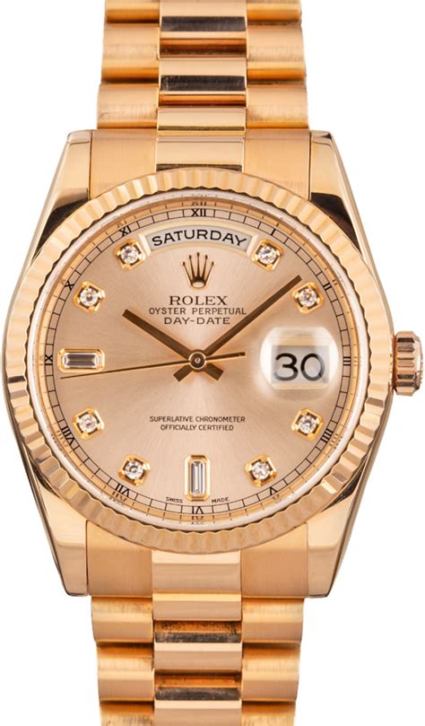 rolex presidential 40mm rose gold|pre owned rolex president 40mm.